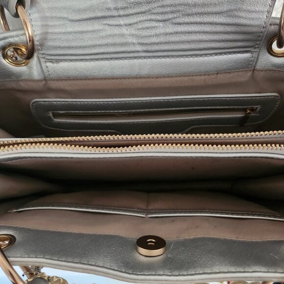 Gorgeous Silver Upcycled Purse w/Charms - Picture 6 of 9